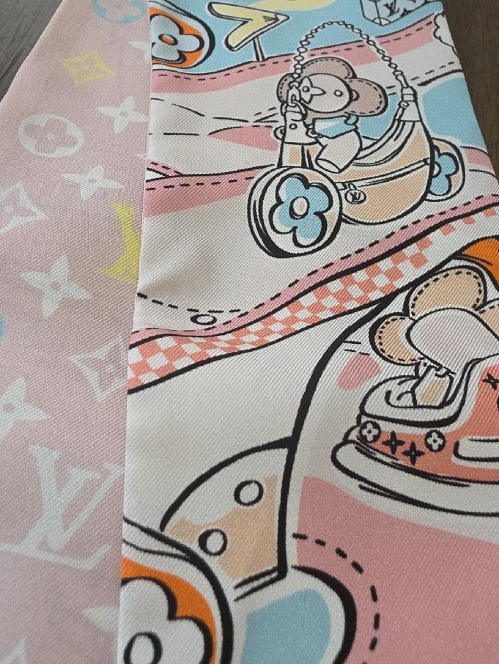 Louis Vuitton Pastel Monogram Twilly Scarf - Picture 3 of 5